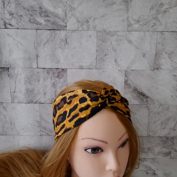Leopard Print Headband, Twisted Headband - Picture 6 of 7